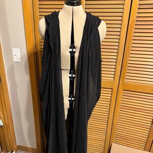 Coquetry Clothing Hooded Mesh Racerback Duster Black - NWT